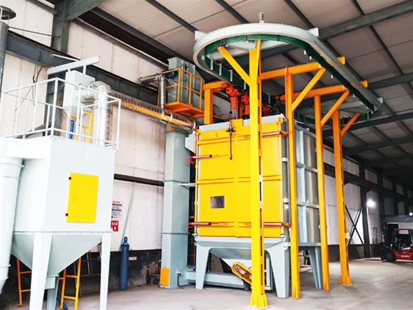 RH30-3 hook hoist stepper shot blasting machine